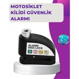 Marsilyan- 110 Db Alarm Disk Kilidi Motosiklet Scooter Bisiklet Güvenlik - Renkli - standart