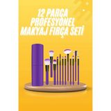 Marsilyan 12 Parça Makyaj Fırçası Yumuşak Kıllı Profesyonel Fırça Seti Yüksek Kaliteli Pürüzsüz - Renkli