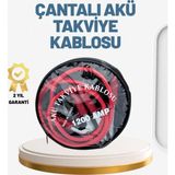 Marsilyan 1200A Güçlü Akü Takviye Kablosu 2m Büyük Maşalı Acil Yardım - Renkli - standart
