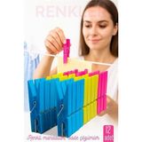 Marsilyan 12’li Plastik Mandal Seti – Renkli, Dayanıklı, Çok Amaçlı Tutuş Ustası 722275 - standart