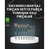 Marsilyan 13'lü Fiber Kıllı Yumuşak Makyaj Fırçası Seti Taşınabilir ve Ergonomik Tasarım - Renkli