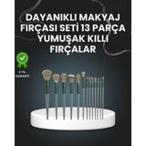 Marsilyan 13'lü Fiber Kıllı Yumuşak Makyaj Fırçası Seti Taşınabilir ve Ergonomik Tasarım