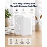 Marsilyan 15W Magsafe Uyumlu Manyetik Kablosuz Powerbank 5000 Mah - 001-Renkli