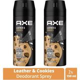 Marsilyan 2 Adet Axe Erkek Sprey Deodorant Leather & Cookies 48 Saat Etkileyeci Koku 150 ml