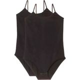 Marsilyan 2 Adet Ip Askılı Kadın Çıtçıtlı Body Siyah - Renkli - XL