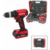 Marsilyan 2 Kademe Hız - Vites Şarjlı=çift Batarya 17PCS Uçlu Matkap 0-350 / 0-1350 Rpm 21V/2.0A Lı-Ion RDX-3375A (K95)