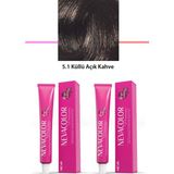 Marsilyan 2 Li Set Premium 5.1 Küllü Açık Kahve - Kalıcı Krem Saç Boyası 2 x 50 G Tüp
