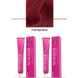 Marsilyan 2 Li Set Premium 7.66 Aşk Alevi - Kalıcı Krem Saç Boyası 2 x 50 G Tüp