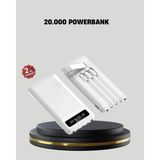 Marsilyan 20.000 Mah 4 Çıkışlı LED Göstergeli Hızlı Şarj Powerbank - 001-Renkli