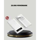 Marsilyan 20.000 Mah 4 Çıkışlı LED Göstergeli Hızlı Şarj Powerbank - Renkli - standart