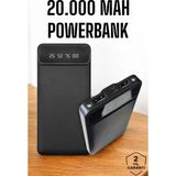 Marsilyan 20.000 Mah LED Işıklı LCD Ekran USB Girişli Type-C Lightning Powerbank - Renkli - standart