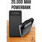 Marsilyan 20.000 Mah LED Işıklı LCD Ekran USB Girişli Type-C Lightning Powerbank - Renkli