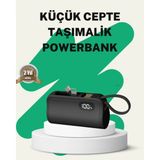 Marsilyan 2000MAH Mini Powerbank Dahili Konektörlü Pd 20W - Çok Renkli