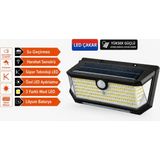 Marsilyan 202 LED Güneş Enerjili Hareket Sensörlü Çakar LED Duvar Lambası PD772 - Renkli - standart