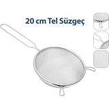 Marsilyan™- 20CM Tel Süzgeç Metal Saplı Kulaklı BX40 - Renkli - standart