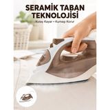 Marsilyan 2200 Watt Buharlı Ütü Kahverengi Seramik Taban Şok Buharlı - 1