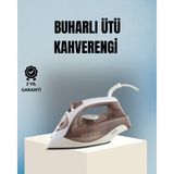 Marsilyan 2200 Watt Buharlı Ütü Kahverengi Seramik Taban Şok Buharlı