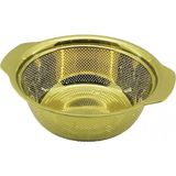 Marsilyan 23CM Gold Paslanmaz Metal Sepet Süzgeç Kendinden Kulplu (K95) - Renkli - standart