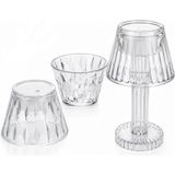 Marsilyan™- 24 Adet Kristal Damlalı Mumluk - Masa Lamba Abajur Mini Pilli BX40 - Renkli - standart