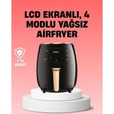 Marsilyan- 2400W Güçlü Airfryer 6l Yağsız Sağlıklı Pişirici LCD Dokunmatik