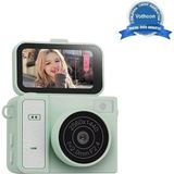 Marsilyan 2k Mini Dijital Retro Video Kamera Flaşlı Dijital Vlog Mini Fotoğraf Makinesi Türkçe Menü Yeş
