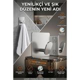 Marsilyan 2'li Banyo ve Mutfak Askı Seti - SUS304 Lazer Kesim Çelik Ultra Güçlü Yapışkanlı Askı 723140 - Renkli