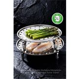 Marsilyan 2'li Set Inox Çelik Ayaklı Buharlı Pişirme Aparatı - 24+28 cm Çok Amaçlı Tencere Içi Haşlama Standı - Renkli