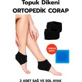 Marsilyan™- 2li Topuk Dikeni Silikon Tabanlı Ortopedik Çorap Ağrı Azaltıcı Çatlak Nasır Ayak Destek Çorapları