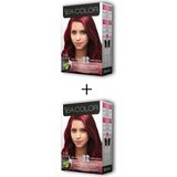 Marsilyan 2x2 Tüp Krem Saç Boyası Seti Çilek Kırmızısı No:5.65