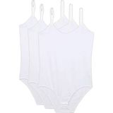 Marsilyan 3 Adet Ip Askılı Kadın Çıtçıtlı Body Beyaz - Renkli - XL
