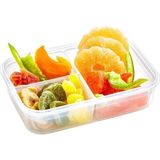 Marsilyan 3 Bölmeli Kilitli Kapaklı 1 Litre Erzak Saklama Kabı LC-510 (4887) - 0 Siyah