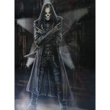 Marsilyan™- 3 Boyutlu Resim 3 Farklı Resim Değişenli Kuru Kafa Tablosu 30X40 cm - Renkli - standart