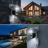 Marsilyan 3 Kameralı Kablolu Akıllı Güvenlik Kamerası – 360° Ptz Hareketli, Çift Antenli, Wifi Ip, Ge - 1