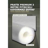Marsilyan™- 3 Metre Kalın Dokulu Şeffaf Raf Örtüsü ve Tezgah Üstü Koruyucu Çok Amaçlı Mat - Renkli - standart