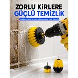 Marsilyan 3 Parça Matkap Ucu Temizlik Fırçası Dayanıklı Naylon Kıllı - Renkli - standart