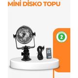 Marsilyan- 3 Renk 7 Mod Döner Disko Topu Işık - Renkli - standart