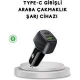 Marsilyan- 38W Araç Şarj Cihazı Type-C Pd USB Hızlı Şarj Çift Port