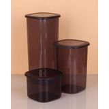 Marsilyan 3lü Saklama Kabı - 1750-1200-550ML Koyu Şeffaf - Renkli