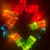 Marsilyan 4 Metre 20 LED Pilli 2 Kademeli Hediye Kutusu Yılbaşı Ağacı Süsü LED Işık Mz-2 - Renkli