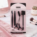 Marsilyan™- 4 Parcali Hassas Kas Bakim Seti Cimbiz Makas Sekillendirme Bicagi ve Tarak Fircasi BX-313495