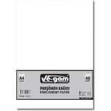 Marsilyan™- 40'lı Parşömen Kağıdı - A4 Boyutunda - Çizgisiz