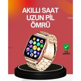 Marsilyan 41 mm Kavisli Kasa Akıllı Saat Ios ve Android Uyumlu - 01P-Pembe