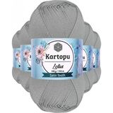 Marsilyan 5 Adet Lotus Bikini Büstiyer Bluz Örgü Ipi K941 Açık Gri - Renkli - standart