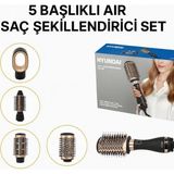 Marsilyan 5 Başlıklı Air Saç Şekillendirici Set - Renkli - standart