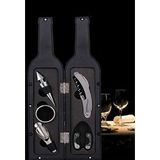 Marsilyan 5 Parça Çelik Şişe Açacağı Seti Dekoratif Kılıf ile Şık Hediye Seti , Wine Opener Gift Set - standart