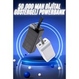 Marsilyan 50.000 Mah Powerbank Turbo Hızlı LED Göstergeli Android Ios Uyumlu Taşınabilir Askılı - 001-Renkli