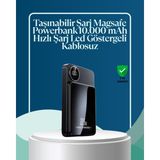 Marsilyan 5000MAH / 10000MAH Kapasiteli Manyetik Usb-C ve Kablosuz Powerbank - Renkli
