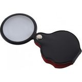 Marsilyan -5X-50MM-MINI Büyüteç,cepte Taşınan,optik Lens Katlanabilir Deri KAPLAMA-XX1051 - Renkli