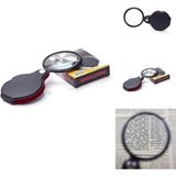 Marsilyan 5x 60MM Cam Optik Lens,katlabilir,deri Kaplamalı Cep BÜYÜTEÇXX1051 - --