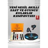 Marsilyan 7 Kordonlu Akıllı Saat ve Oyuncu Kulaklığı Anc Özelliği Kulak Içi Mikrofonlu Sesli Görüş - 35 - 48 mm - 1 - 01P-Pembe